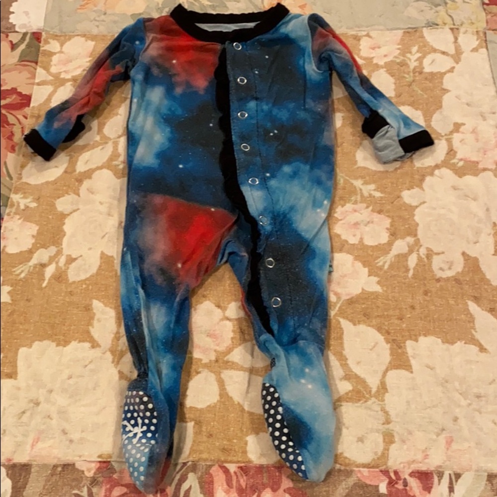 Kickee Pants ruffle snap footie